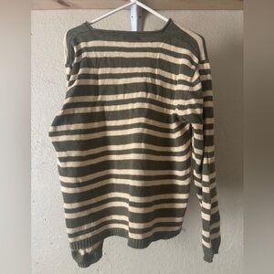 army green and cream sweater. size XL